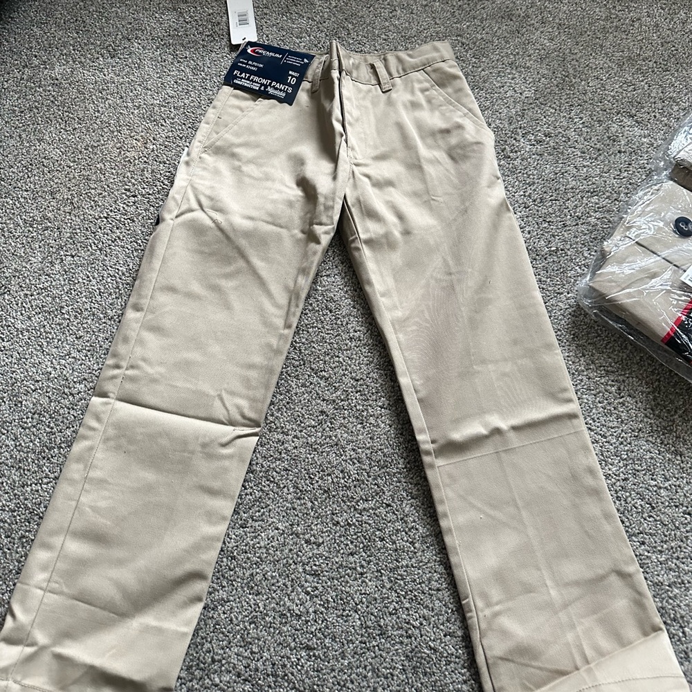 Flat front pants